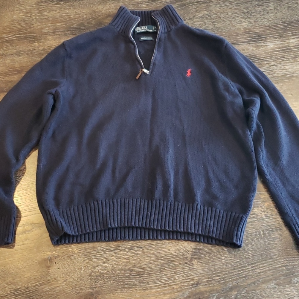 3/4 zip navy sweater by Ralph Lauren